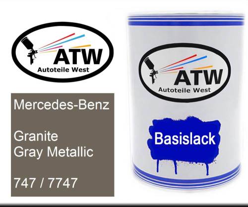 Mercedes-Benz, Granite Gray Metallic, 747 / 7747: 500ml Lackdose, von ATW Autoteile West.